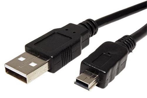 Kábel USB A(M) - miniUSB 5pin B(M), 5m, černý 11.92.8715