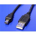 Kábel USB A(M) - miniUSB 5pin B(M), 5m, černý 11.92.8715
