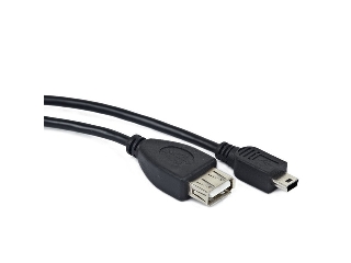 Kabel USB AF/mini BM,OTG,15cm pro tab. a tel.