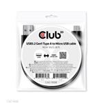 Kábel USB Club3D 3.2 Kábel Gen1 Type-A na Micro USB M/M, 1 m CAC-1408