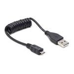 kábel z USB na micro USB, 0,6m krútený, CABLEXPERT