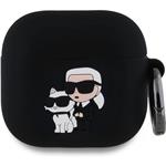 Karl Lagerfeld 3D Logo NFT Karl and Choupette Silikonové Púzdro pre AirPods 4 čierne 57983124123