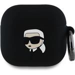 Karl Lagerfeld 3D Logo NFT Karl Head Silikonové Púzdro pre AirPods 4 čierne 57983124125