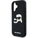 Karl Lagerfeld 3D Rubber Double Heads kryt iPhone 16 čierny 57983123910
