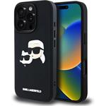 Karl Lagerfeld 3D Rubber Double Heads kryt iPhone 16 Pro čierny 57983123911