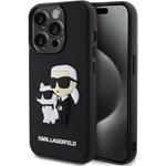 Karl Lagerfeld 3D Rubber Karl and Choupette kryt iPhone 15 Pro čierny 57983116647