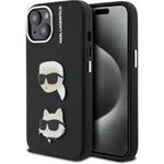 Karl Lagerfeld Grained PU K&CH Heads kryt iPhone 15 čierny 57983125017
