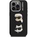 Karl Lagerfeld Grained PU K&CH Heads kryt iPhone 15 Pro čierny 57983125018