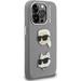 Karl Lagerfeld Grained PU K&CH Heads kryt iPhone 15 Pro šedý 57983125024