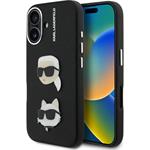 Karl Lagerfeld Grained PU K&CH Heads kryt iPhone 16 čierny 57983125020