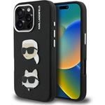 Karl Lagerfeld Grained PU K&CH Heads kryt iPhone 16 Pro čierny 57983125021