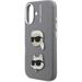 Karl Lagerfeld Grained PU K&CH Heads kryt iPhone 16 šedý 57983125026