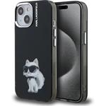 Karl Lagerfeld IML Aquarelle Choupette kryt iPhone 15 čierny 57983125056