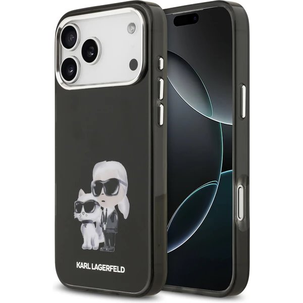 Karl Lagerfeld IML Aquarelle Karl and Choupette kryt iPhone 17 Pro Max čierny 57983127691