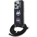 Karl Lagerfeld IML Crossbody K&CH Heads kryt iPhone 16 Pro čierny 57983128857