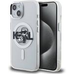 Karl Lagerfeld IML Glitter Karl and Choupette Sketch MagSafe kryt iPhone 15 priehľadný 57983125045