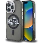 Karl Lagerfeld IML Glitter Karl and Choupette Sketch MagSafe kryt iPhone 16 Pro Max čierny 57983125044