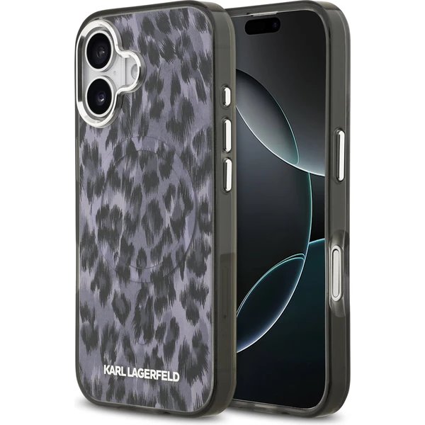 Karl Lagerfeld IML Leopard MagSafe kryt iPhone 17 šedý 57983128213