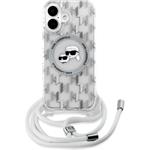 Karl Lagerfeld IML Monogram Crossbody K&CH Heads MagSafe kryt iPhone 16 priehľadný 57983122774