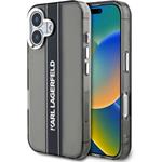 Karl Lagerfeld IML Stripe Logo kryt iPhone 16 čierny 57983123916