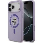 Karl Lagerfeld Liquid Silicone Karl a Choupette MagSafe kryt iPhone 17 Pro Max fialový 57983127735