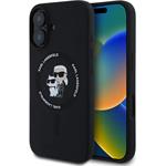 Karl Lagerfeld Liquid Silicone Karl and Choupette MagSafe kryt iPhone 16 čierny 57983122710
