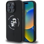 Karl Lagerfeld Liquid Silicone Karl and Choupette MagSafe kryt iPhone 16 Pro čierny 57983122712