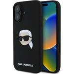 Karl Lagerfeld Liquid Silicone Karl Head MagSafe kryt iPhone 16 čierny 57983122736