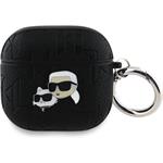 Karl Lagerfeld PU Embossed Karl and Choupette Heads Púzdro pre AirPods 4 čierne 57983124126
