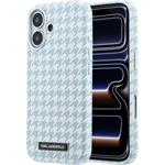 Karl Lagerfeld PU Houndstooth Resin Plate MagSafe kryt iPhone 17 modrý 57983130702