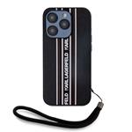 Karl Lagerfeld PU Saffiano Athleisure Stripe and Strap kryt iPhone 15 Pro Max čierna 57983120310