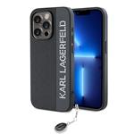 Karl Lagerfeld PU Saffiano Rhinestone Charm kryt iPhone 15 Pro Max čierna 57983120396