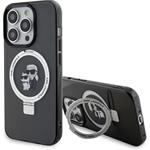 Karl Lagerfeld Ringstand Karl and Choupette MagSafe kryt iPhone 15 Pro Max čierny 57983116871