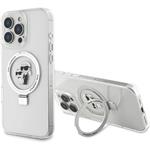 Karl Lagerfeld Ringstand Karl and Choupette MagSafe kryt iPhone 16 Pro Max biely 57983122708