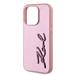 Karl Lagerfeld Wrinkled PU Signature Logo kryt iPhone 15 Pro Max ružový 57983120318