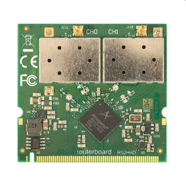 Karta Mikrotik R52HnD 802.11a/b/g/n High Power Dual Band MiniPCI, MMCX konektory