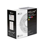 KELine kabel FTP, Cat5E, drôt, LSOH, Eca, s2, d1, a1, box 305m - šedá KE300S24LSOH-Dca-RLX