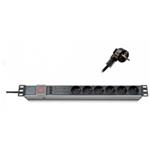Keline Rozvodný panel 19" 1U, 6 x 230V Schuko 620P06