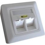 KELine zásuvka Modulo50, Category 6A, pre 2xRJ45/s, povrchová, neosadená 601140-AP