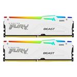 KINGSTON 32GB 6000MT/s DDR5 CL30 DIMM (Kit of 2) FURY Beast White RGB XMP KF560C30BWAK2-32