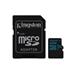 Kingston 32GB microSDHC Canvas Go 90R/45W U3 UHS-I V30 Card + SD Adapter SDCG2/32GB