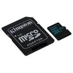 Kingston 32GB microSDHC Canvas Go 90R/45W U3 UHS-I V30 Card + SD Adapter SDCG2/32GB