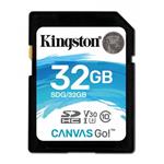 Kingston 32GB SDHC Canvas Go 90R/45W CL10 U3 V30 SDG/32GB