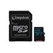 Kingston 64GB microSDXC Canvas Go 90R/45W U3 UHS-I V30 Card + SD Adapter SDCG2/64GB