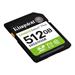 Kingston Canvas Select Plus - Pametová karta flash - 512 GB - Video Class V30 / UHS-I U3 / Class10 - SDXC UHS SDS3/512GB