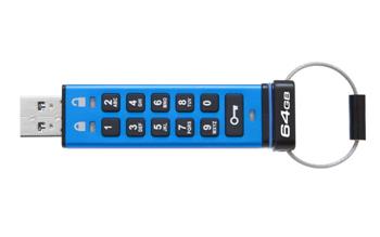 Kingston DataTraveler 2000 - Jednotka USB flash - šifrovaný - 64 GB - USB 3.0 / USB-C DT2000/64GB