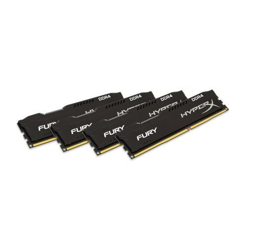 KINGSTON HyperX FURY Black 16GB DDR4 2400MHz / DIMM / CL15 / KIT 4x 4GB HX424C15FBK4/16