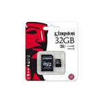 Kingston Micro Secure Digital Card, 32GB, micro SDHC, SDC10G2/32GB, UHS-I, s adaptérom