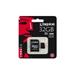Kingston Micro Secure Digital Card, 32GB, micro SDHC, SDCA3/32GB, UHS-I U3, s adaptérom
