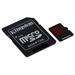 Kingston Micro Secure Digital Card, 64GB, micro SDXC, SDCA3/64GB, UHS-I U3, s adaptérom